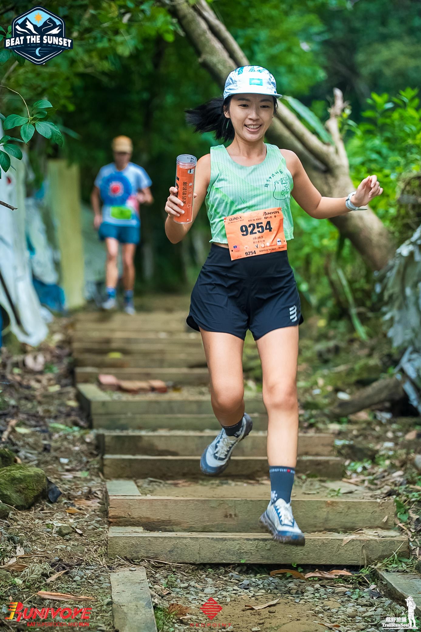 Runner on the downhill